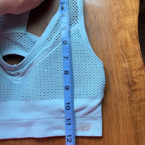 New Balance Light Blue Mesh Sports Bra - Picture 10 of 10